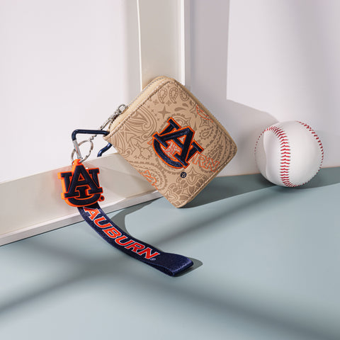 NC-AU012KH   Auburn University Tigers Zip Around Wallet/Wristlet-Khaki