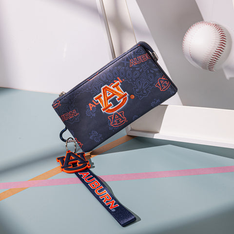 NC-AU013NY   Auburn University Tigers Wallet/Wristlet - Navy