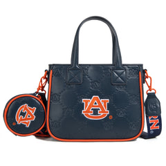 NC-AU014NY   Auburn University Tigers Tote/Crossbody Bag -Navy