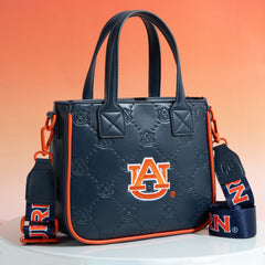 NC-AU014NY   Auburn University Tigers Tote/Crossbody Bag -Navy