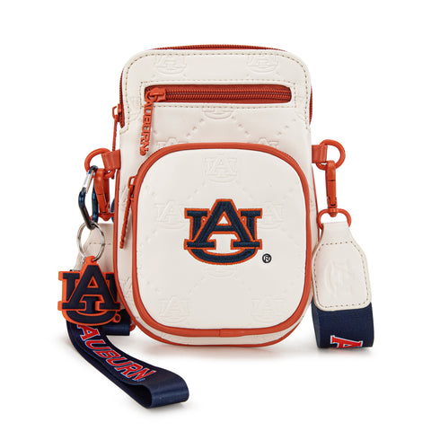 NC-AU015BG   Auburn University Tigers Crossbody Bag- Beige
