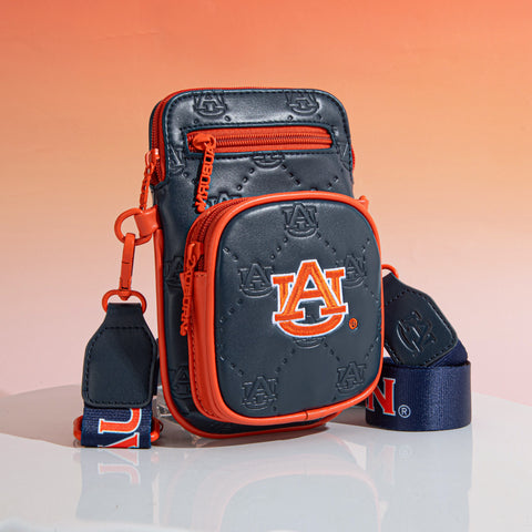 NC-AU015NY   Auburn University Tigers Crossbody Bag- Navy