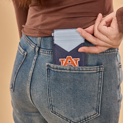 NC-AU021NY Auburn University Tigers Zip Card Case-Navy