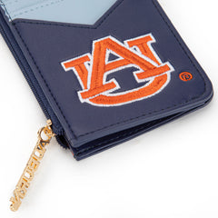 NC-AU021NY Auburn University Tigers Zip Card Case-Navy