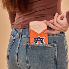NC-AU021OR  Auburn University Tigers Zip Card Case-Orange