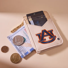 NC-AU021TN Auburn University Tigers Zip Card Case-Tan