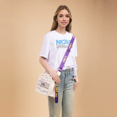 NC-LSU004BG Louisiana State University Fighting Tigers Satchel/Crossbody Bag -Beige
