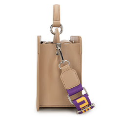NC-LSU004KH Louisiana State University Fighting Tigers Satchel/Crossbody Bag -Khaki