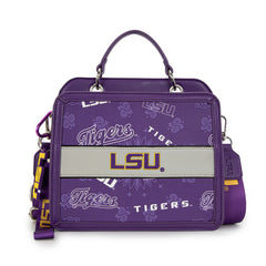 NC-LSU004PP  Louisiana State University Fighting Tigers Satchel/Crossbody Bag - Purple