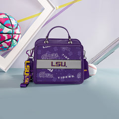 NC-LSU004PP  Louisiana State University Fighting Tigers Satchel/Crossbody Bag - Purple