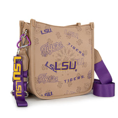 NC-LSU006KH   Louisiana State University Fighting Tigers Crossbody Bag -Khaki