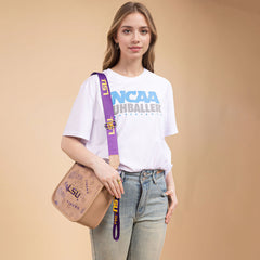 NC-LSU006KH   Louisiana State University Fighting Tigers Crossbody Bag -Khaki