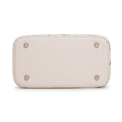 NC-LSU007BG    Louisiana State University Vanity Top Handle-Bag -Beige