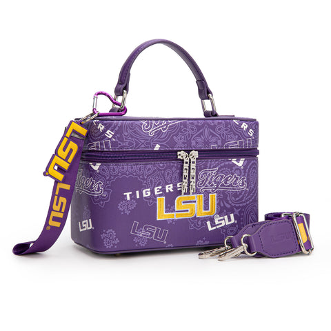 NC-LSU007PP   Louisiana State University Vanity Top Handle-Bag -Purple