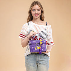 NC-LSU007PP   Louisiana State University Vanity Top Handle-Bag -Purple