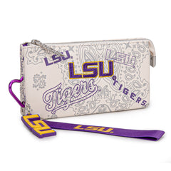 NC-LSU013BG   Louisiana State University Fighting Tigers Wallet/Wristlet- Beige