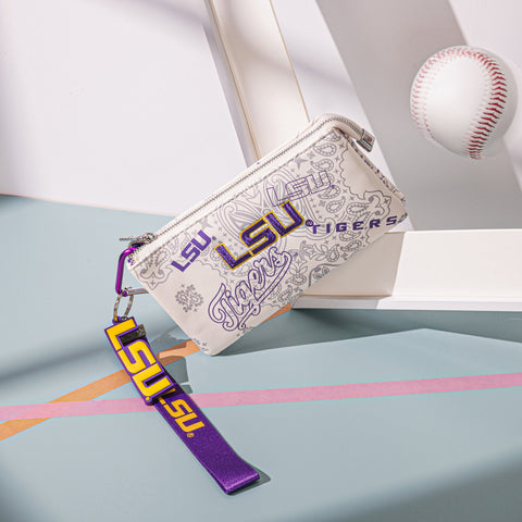 NC-LSU013BG   Louisiana State University Fighting Tigers Wallet/Wristlet- Beige