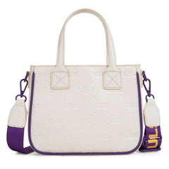 NC-LSU014BG Louisiana State University Fighting Tigers Tote/Crossbody Bag - Beige