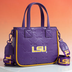 NC-LSU014PP Louisiana State University Fighting Tigers Tote/Crossbody Bag - Purple