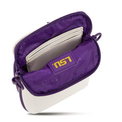 NC-LSU015BG  Louisiana State University Fighting Tigers Crossbody Bag -Beige