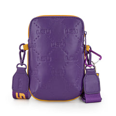 NC-LSU015PP  Louisiana State University Fighting Tigers Crossbody Bag -Purple