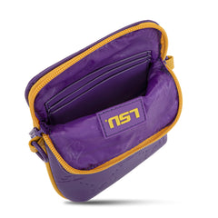 NC-LSU015PP  Louisiana State University Fighting Tigers Crossbody Bag -Purple