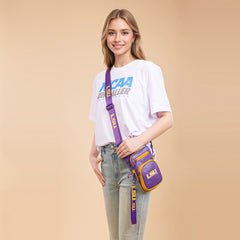 NC-LSU015PP  Louisiana State University Fighting Tigers Crossbody Bag -Purple