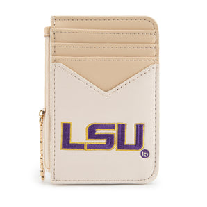 NC-LSU021BG Louisiana State University Fighting Tigers Zip Card Case - Beige