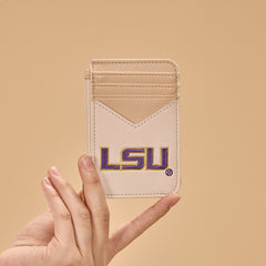 NC-LSU021BG  Louisiana State University Fighting Tigers Zip Card Case-Beige