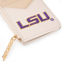 NC-LSU021BG  Louisiana State University Fighting Tigers Zip Card Case-Beige