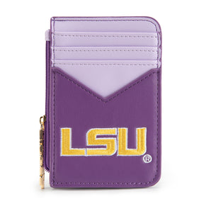 NC-LSU021PP Louisiana State University Fighting Tigers Zip Card Case - Purple