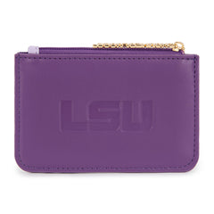 NC-LSU021PP  Louisiana State University Fighting Tigers Zip Card Case-Purple