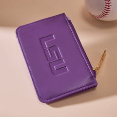 NC-LSU021PP  Louisiana State University Fighting Tigers Zip Card Case-Purple