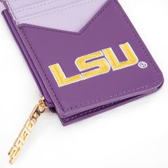 NC-LSU021PP  Louisiana State University Fighting Tigers Zip Card Case-Purple