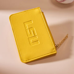 NC-LSU021YL  Louisiana State University Fighting Tigers Zip Card Case-Yellow