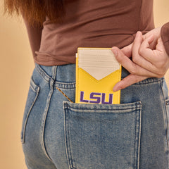 NC-LSU021YL  Louisiana State University Fighting Tigers Zip Card Case-Yellow