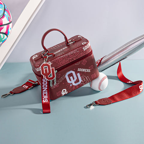 NC-OU007BDY  University of Oklahoma Sooners  Vanity Top Handle-Bag -Burgundy