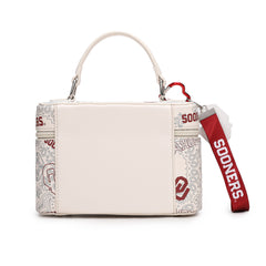 NC-OU007BG    University of Oklahoma Sooners  Vanity Top Handle-Bag -Beige
