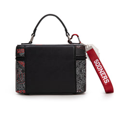 NC-OU007BK  University of Oklahoma Sooners  Vanity Top Handle-Bag -Black