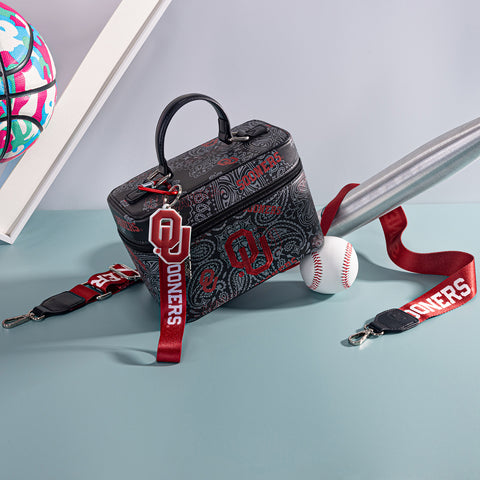 NC-OU007BK  University of Oklahoma Sooners  Vanity Top Handle-Bag -Black