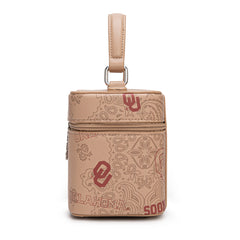 NC-OU007TN   University of Oklahoma Sooners  Vanity Top Handle-Bag -Tan