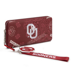 NC-OU011BDY  University of Oklahoma Sooners Wallet/Wristlet - Burgundy