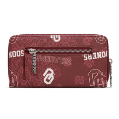 NC-OU011BDY  University of Oklahoma Sooners Wallet/Wristlet - Burgundy