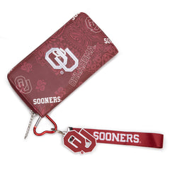 NC-OU011BDY  University of Oklahoma Sooners Wallet/Wristlet - Burgundy