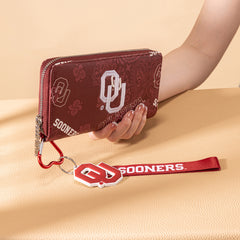 NC-OU011BDY  University of Oklahoma Sooners Wallet/Wristlet - Burgundy