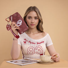 NC-OU011BDY  University of Oklahoma Sooners Wallet/Wristlet - Burgundy