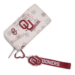 NC-OU011BG  University of Oklahoma Sooners Wallet/Wristlet - Beige