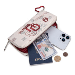 NC-OU011BG  University of Oklahoma Sooners Wallet/Wristlet - Beige