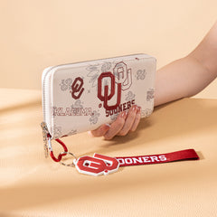 NC-OU011BG  University of Oklahoma Sooners Wallet/Wristlet - Beige