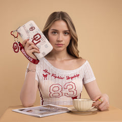 NC-OU011BG  University of Oklahoma Sooners Wallet/Wristlet - Beige